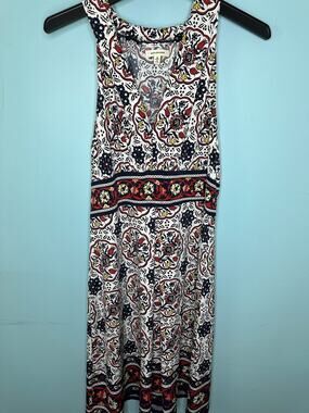 Max Studio spring summer dress geo print flowy, loose work or play Size Medium
